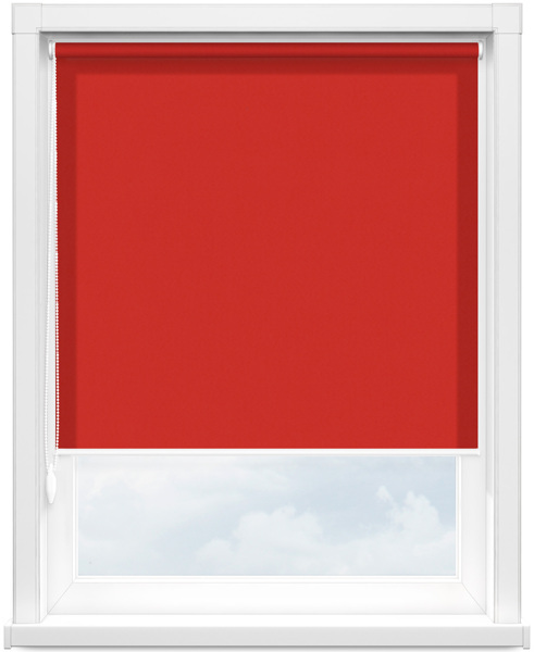 Рулонная штора Плэйн "Красный" 650мм х 1600 мм